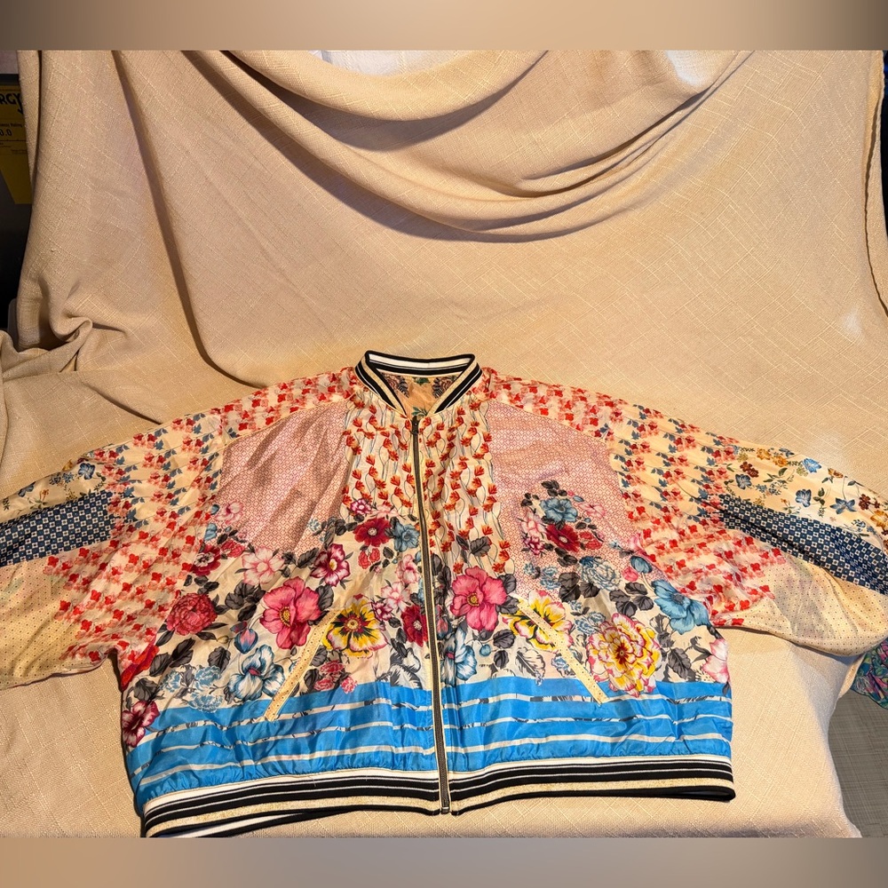 Johnny Was Multicolor Floral
Bomber Jacket
